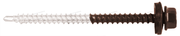 Купить доступный Саморез 4,8х70 ПРЕМИУМ RAL8017 (коричневый шоколад) от Компании Металл Профиль.