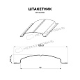 Штакетник металлический МП ELLIPSE-O 19х126 (VikingMP E-20-7024-0.5)