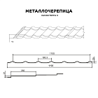 Металлочерепица МП Ламонтерра-X (PURMAN-20-Argillite-0.5)