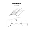 Штакетник металлический МЕТАЛЛ ПРОФИЛЬ TRAPEZE-T 16,5х118 (MattMP-20-7024-0.5)