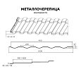 Металлочерепица МП Монтекристо-SL (VALORI-20-Brown-0.5)