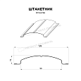 Штакетник металлический МЕТАЛЛ ПРОФИЛЬ ELLIPSE-O 19х126 (MattMP-20-7024-0.5)