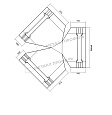 Y-образный тройник для круглого конька R110 (PureTech_Mat-20-7024-0.5)