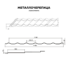 Металлочерепица МП Ламонтерра (VikingMP E-20-7024-0.5)