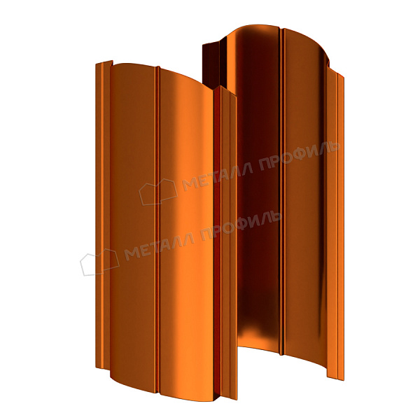 Штакетник металлический МП ELLIPSE-O 19х126 (AGNETA-20-Copper\Copper-0.5), стоимость ― 7.66 руб.: заказать в Гродно.