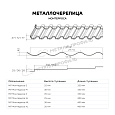 Металлочерепица МП Монтерроса-M (ПРМ-03-3005-0.5)